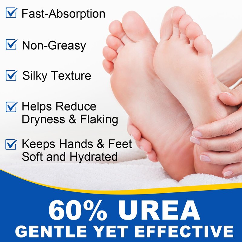 60% Urea Cream Stick with 2% Salicylic Acid, Maximum Strength Foot Cream Stick for Dry Cracked Heels & Calluses, Rapidly Softens Thick Skin - Non-Greasy & Fast Acting - 2-Day Visible Results