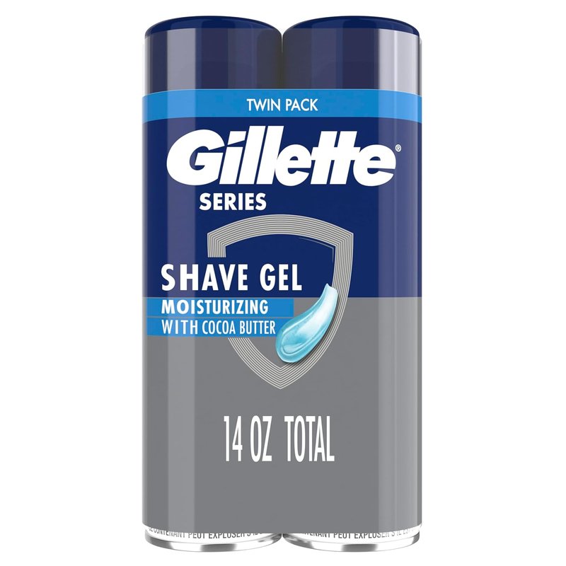 Gillette Shave Gel - 3X Action Moisturizing Formula | Twin Pack (7 Oz Each)
