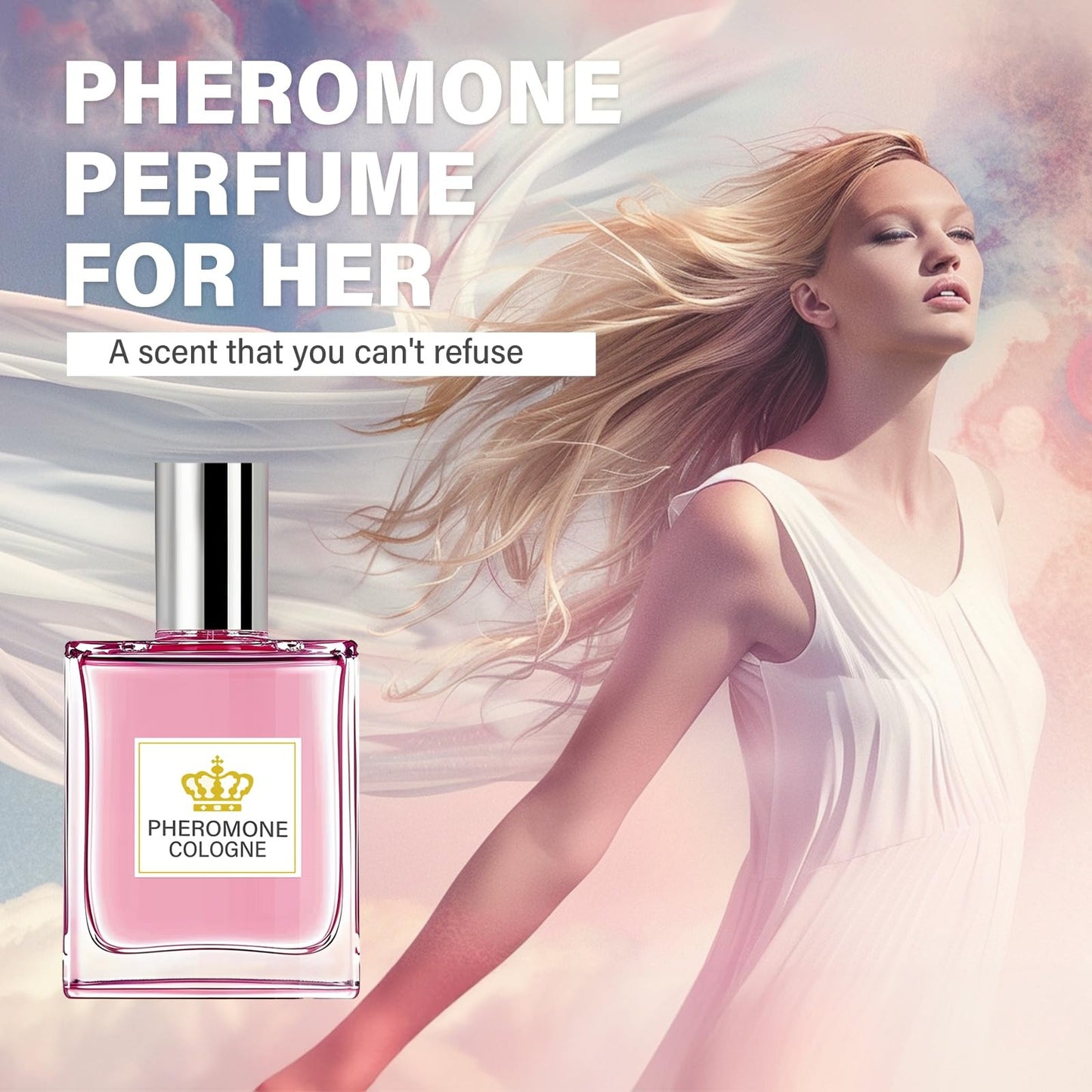 WKCWKC Pheromone Perfume for Woman, Elegant Floral Perfumes for Women, Long Lasting Womens Perfume with Enhanced Purity for Mood Support & Charisma, Romantic Date Night & Daily Social Scent, 20ml