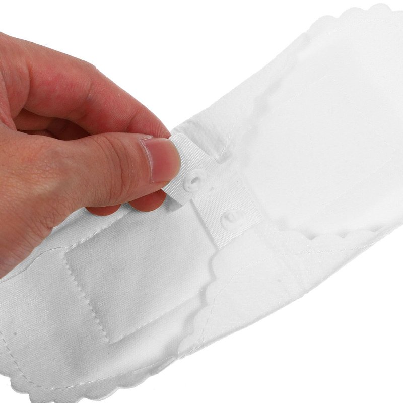GLEAVI Reusable Menstrual Pads for Women and Girls - 10 Washable Cotton Cloth Period Pads with Ultra-Thin Leak Protection and Elegant Lace Trim 6.69X5.11 Inches