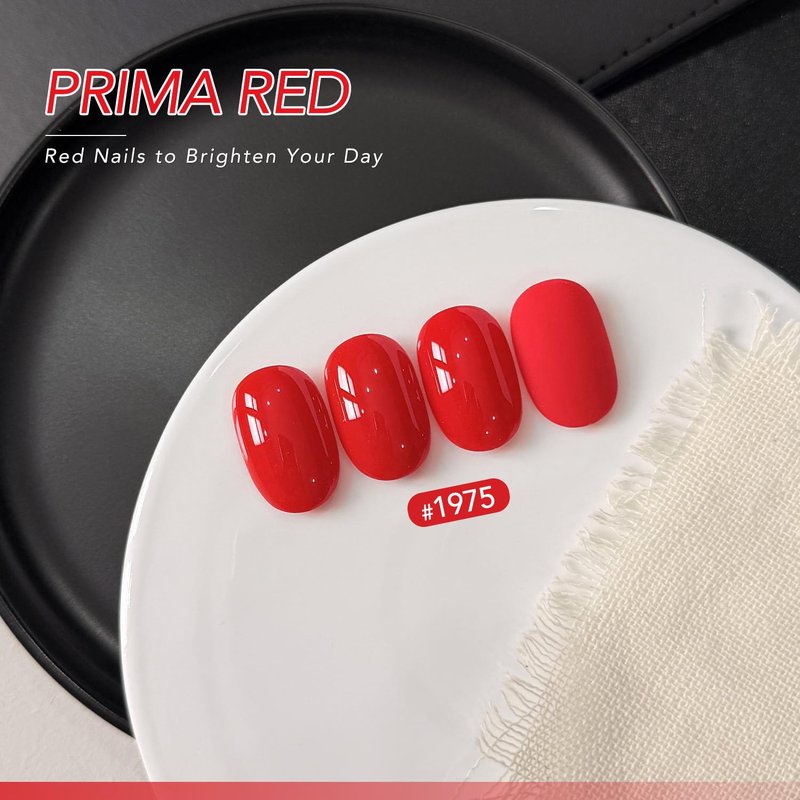 GAOY Red Gel Nail Polish, 16ml Soak Off Gel Polish, UV Light Cure for Nail Art DIY Manicure at Home, 1975 Prima Red
