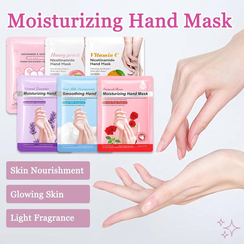 Regine Switzerland Hydrating Hand Masks - 6PCS Moisturizing Gloves for Soft, Smooth Skin | Spa Gift Set