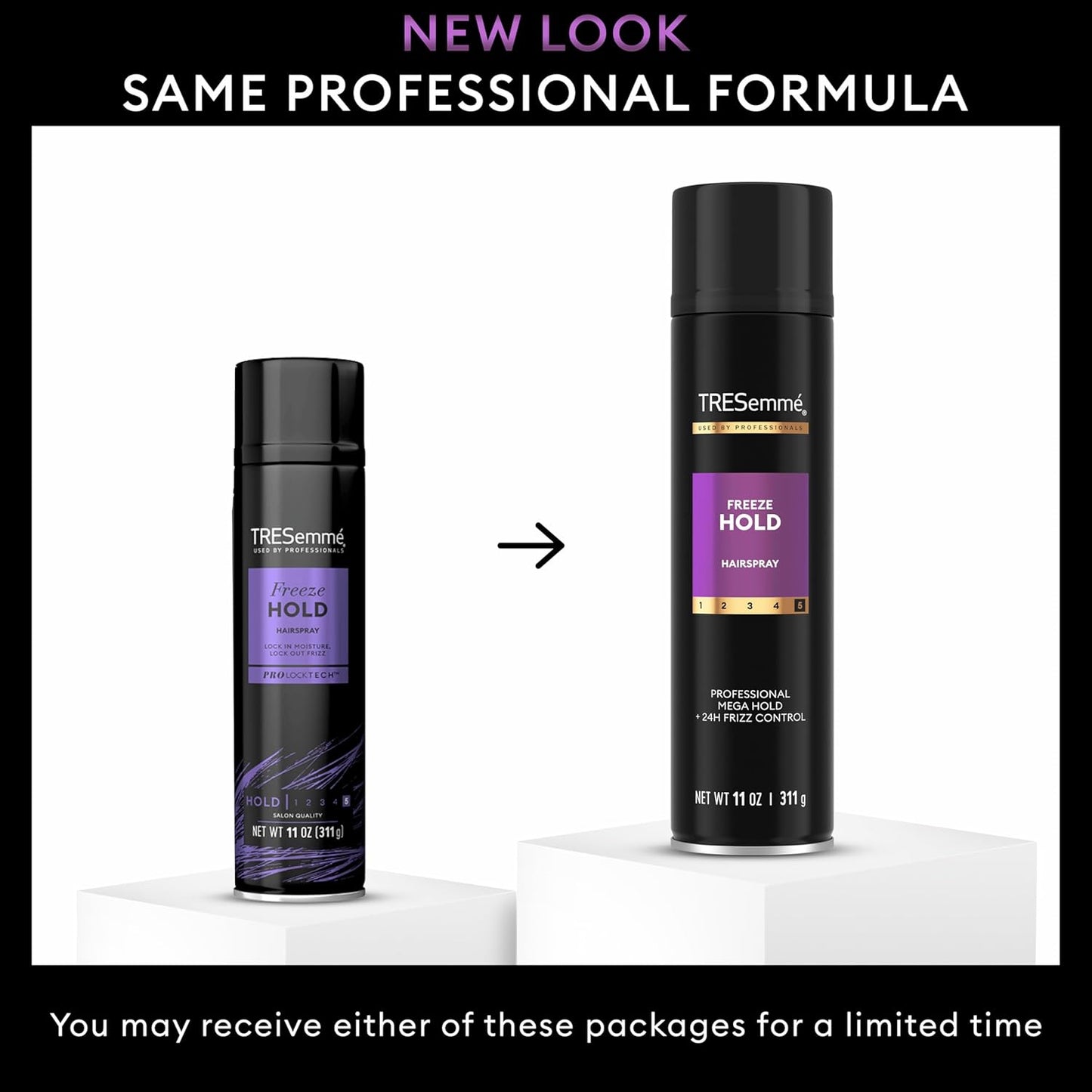 TRESemmé Hairspray - Freeze Hold for 24-Hour Frizz Control | 11 Fl Oz Pack of 6