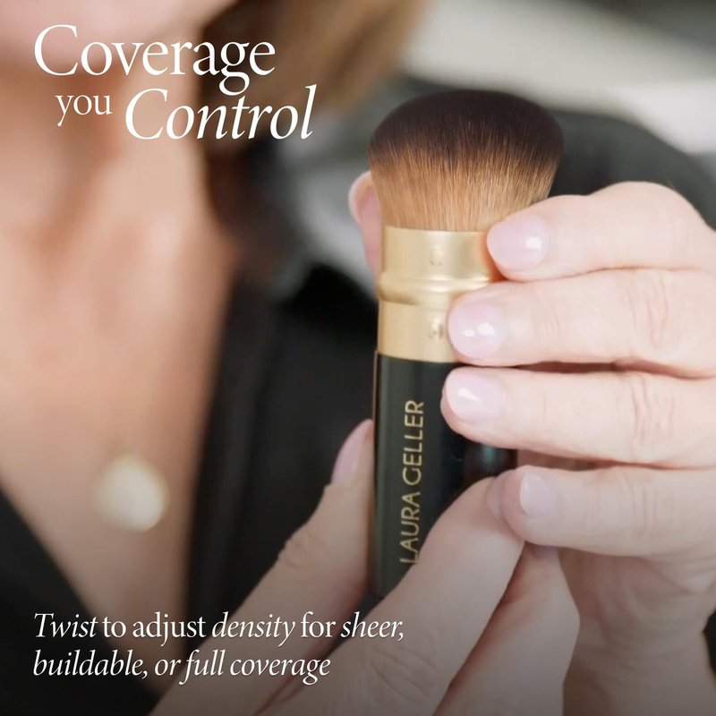 LAURA GELLER NEW YORK Cosmetic Professional Makeup Brushes - Cruelty-Free - 21 Dual-Ended Cheek + Eyeshadow Brush