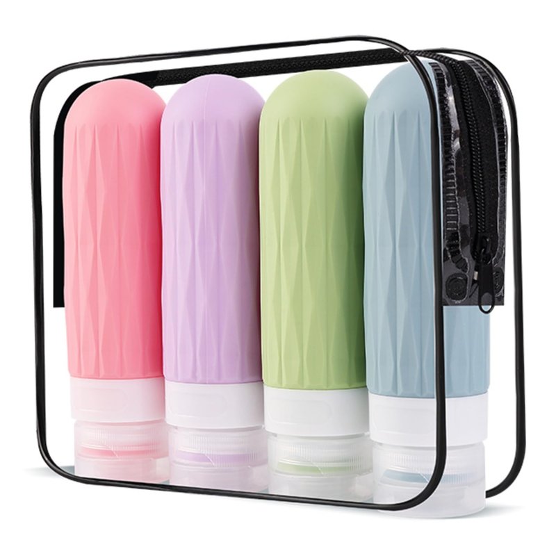 IYYI Travel Bottles for Toiletries, TSA Approved Travel Size Containers, Silicone Toiletries Bottles, Leakproof, Refillable Containers Kits for Shampoo and Conditioner (Bright, 90, Milliliters)