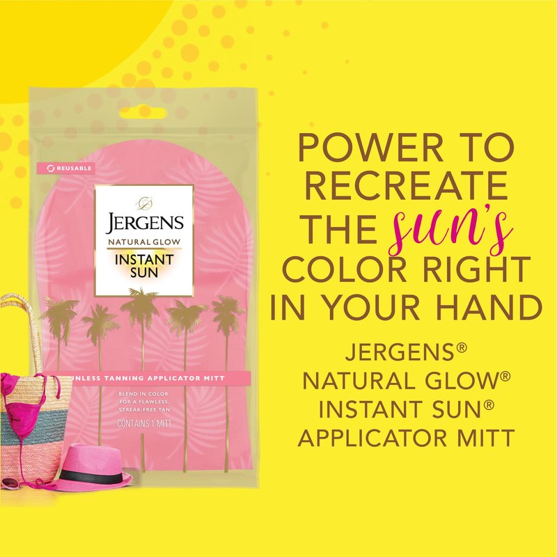 Jergens Natural Glow Body Applicator Mitt, Flawless, Streak-free Tanning Blender Glove, Reusable Tanning Mitt Protects Hands
