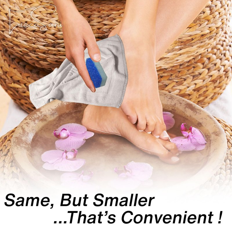 Mini Foot Pumice Stone, Travel Sized Foot Exfoliator Stone, Disposable Pumice Stone for Feet Callus Remover, Foot Scrubber Stone, Natural Foot Scraper (Pack of 6)