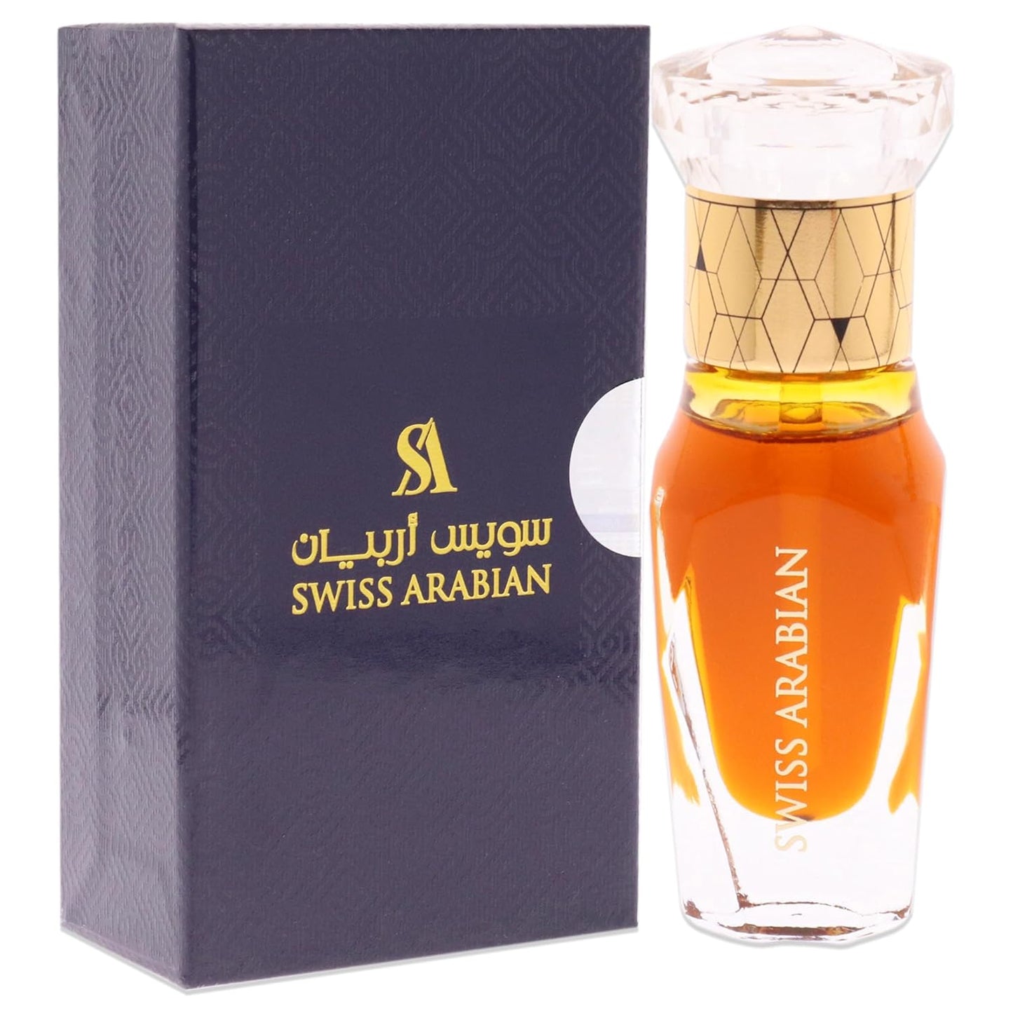 Swiss Arabian Amber Aura Unisex Perfume Oil - Long-Lasting Luxury Fragrance - 0.4 Oz Signature Aroma