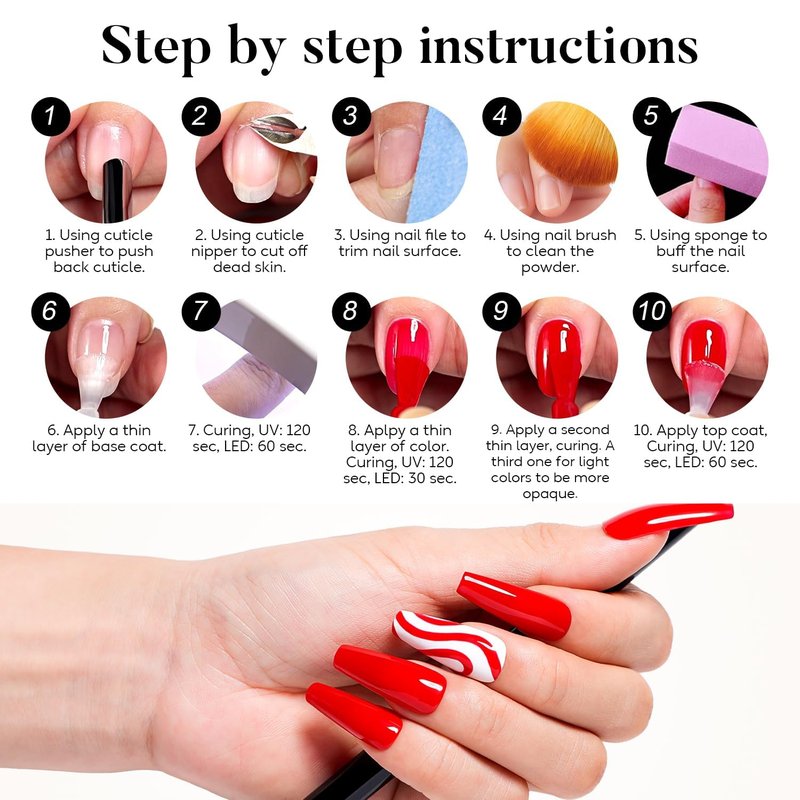 Nicedeco Gel Nail Polish Set - Hema Free No Wipe Top & Base Coat | 2 Pcs, 15ml, Low Odor, Vegan, Long Lasting