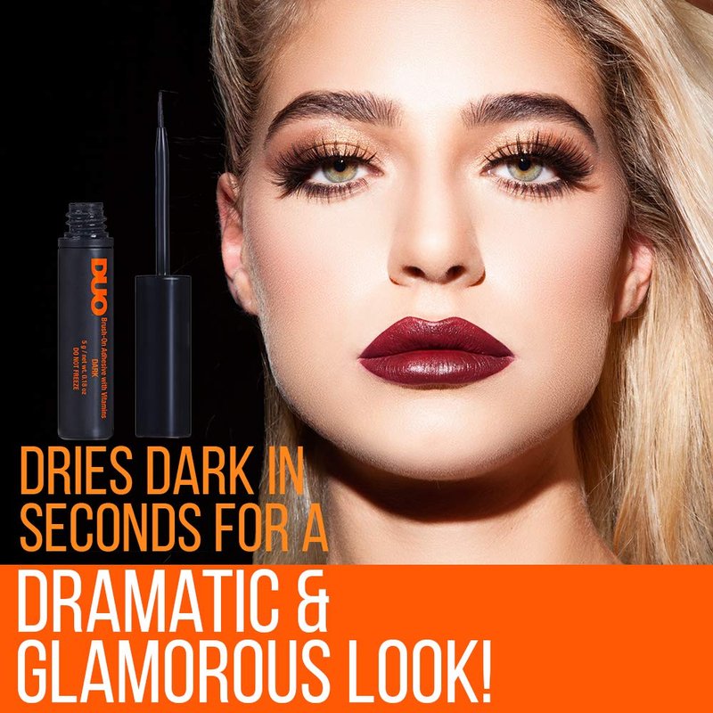 DUO Brush-On Lash Glue - Waterproof Dark Tone Adhesive for Strip & Cluster Lashes | 0.18 oz