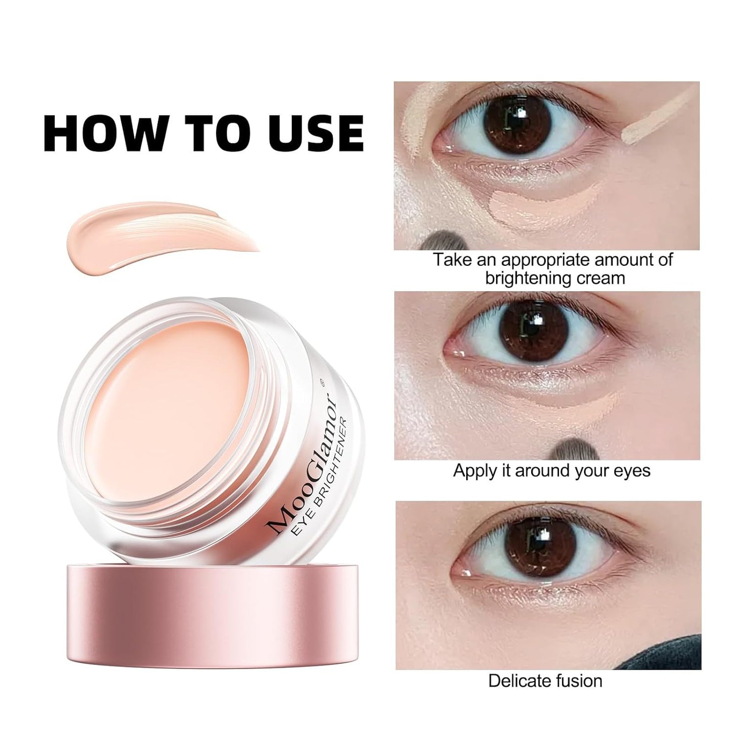 Under Eye Brightener & Concealer - Natural Blendable Corrector for Dark Circles | #01 Light Rose