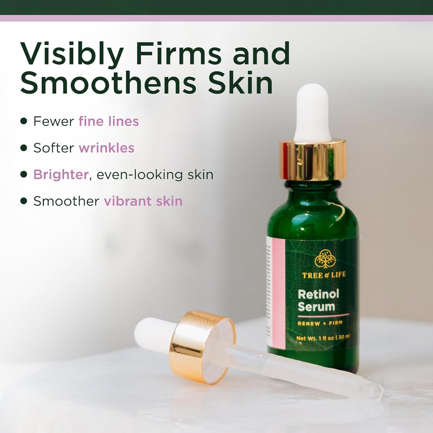 Skiennix Tree of Life Face Serum Set - Brightening Vitamin C, Retinol & Hyaluronic Acid - Anti-Aging Skin Care | 1 Fl Oz (Pack of 3)