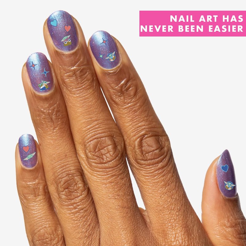 Olive & June Nail Art Stickers | Star Wars: The Mandalorian & Grogu | Easy-to-Use Nail Designs | Nail Art Made Easy | Hand-Screened, No-Fade Ink | Accent, Mix & Match, or Cover Chipped Polish | Grogu