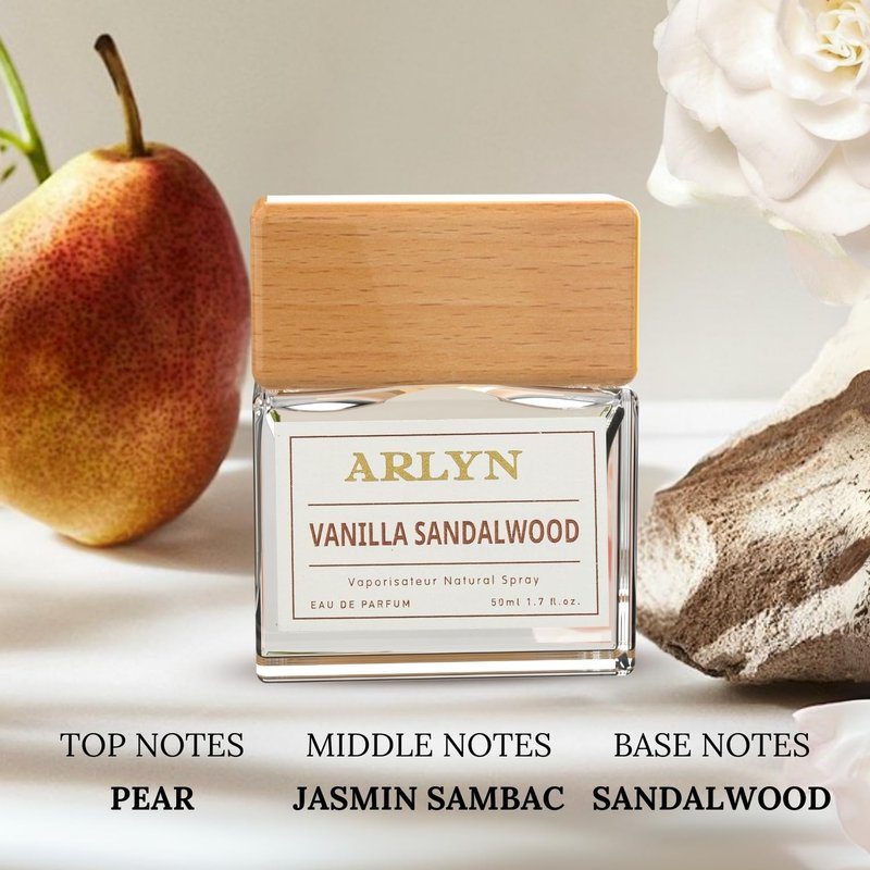 ARLYN Vanilla Sandalwood Eau De Parfum Inspired by Amo.ua.ge Guid.a.nce, Long-Lasting Perfume for Men and Women, Vegan & Eco-Conscious with Clean Ingredients, Pear, Rose, Saffron - 50ml / 1.7 oz