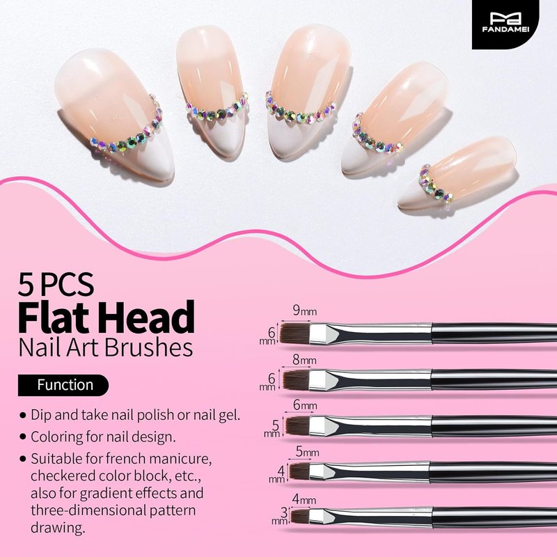 Nail Art Brushes Set - 11PCS Professional Nail Design Tools with Stand & Dotting Tools | Perfect for Creative Nail Painting
