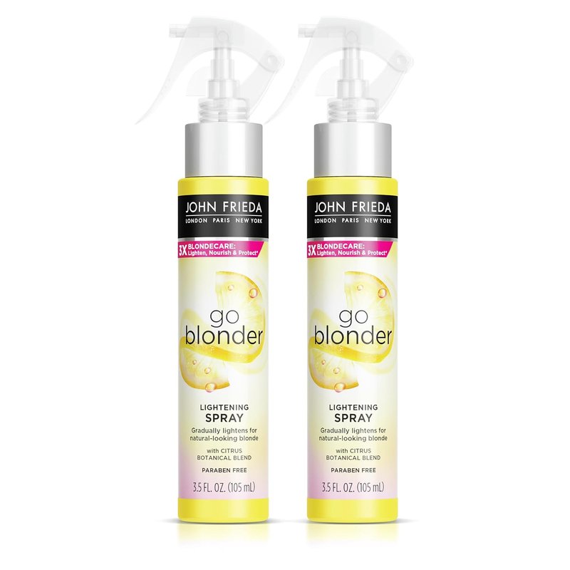 John Frieda Go Blonder Lightening Spray - Gradually Lightens Blonde Hair | Paraben-Free, 3.5 Oz (Pack of 2)