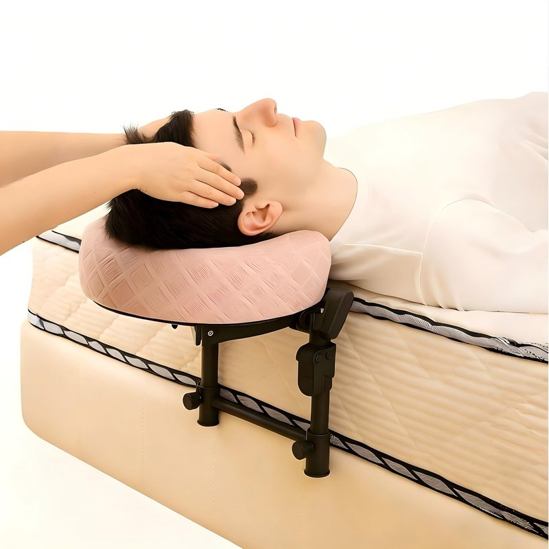 Cxgros Massage Headrest for Bed, Adjustable Massage Face Cradle at Home, Portable Massage Table Kit for Sleeping Mattress, Face Down Pillow After Eye Surgery (Pink Basic Set)