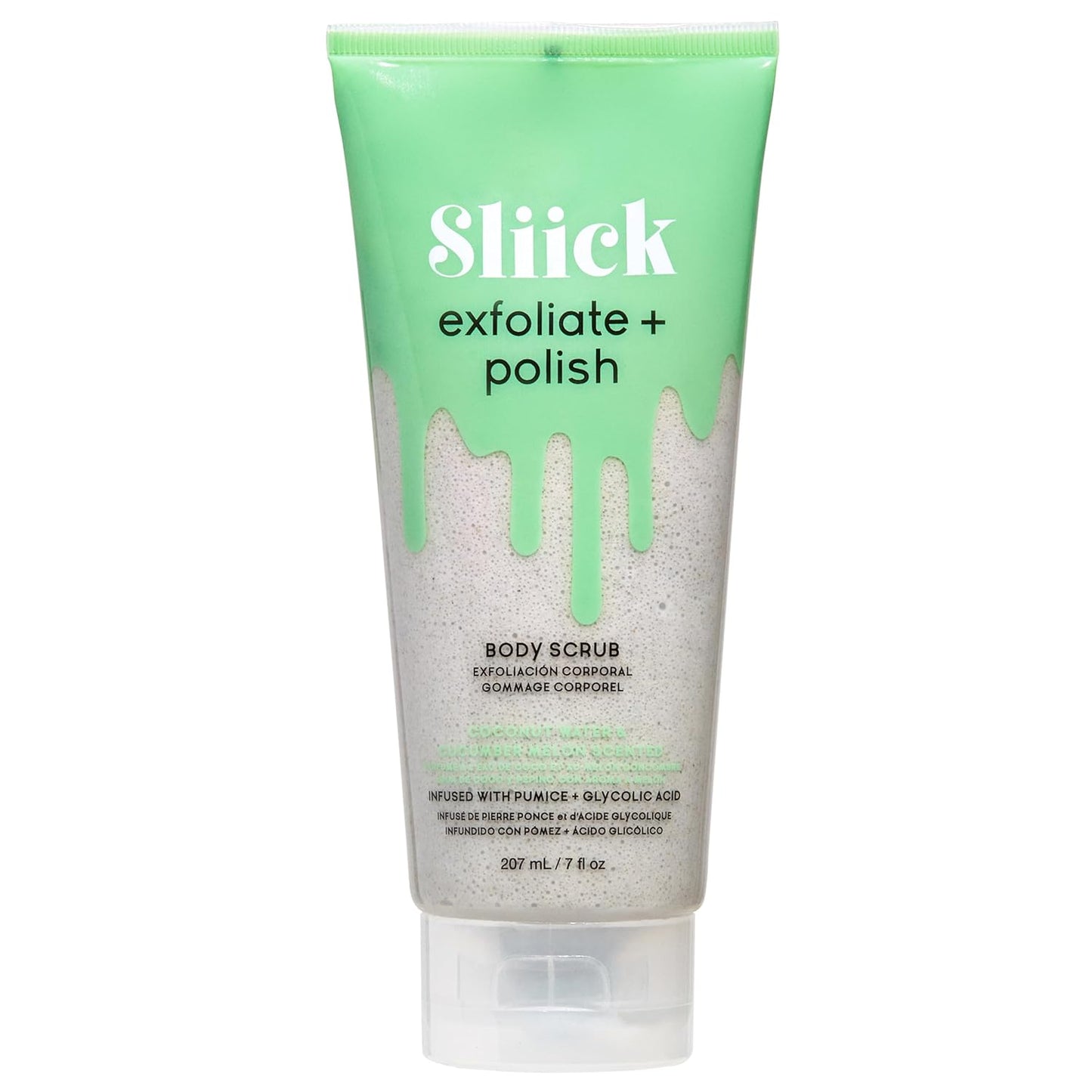 Sliick Exfoliating Body Scrub with Pumice & Glycolic Acid - 7 oz for Smooth Skin