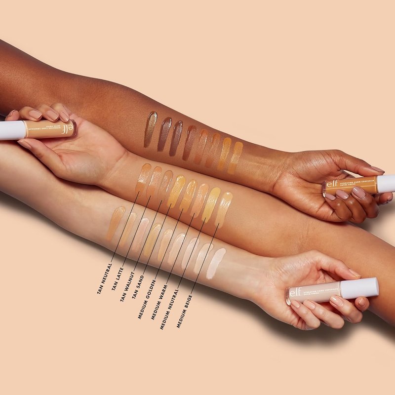 e.l.f. Hydrating Camo Concealer - Full-Coverage Satin Finish, Vegan & Cruelty-Free | Medium Neutral