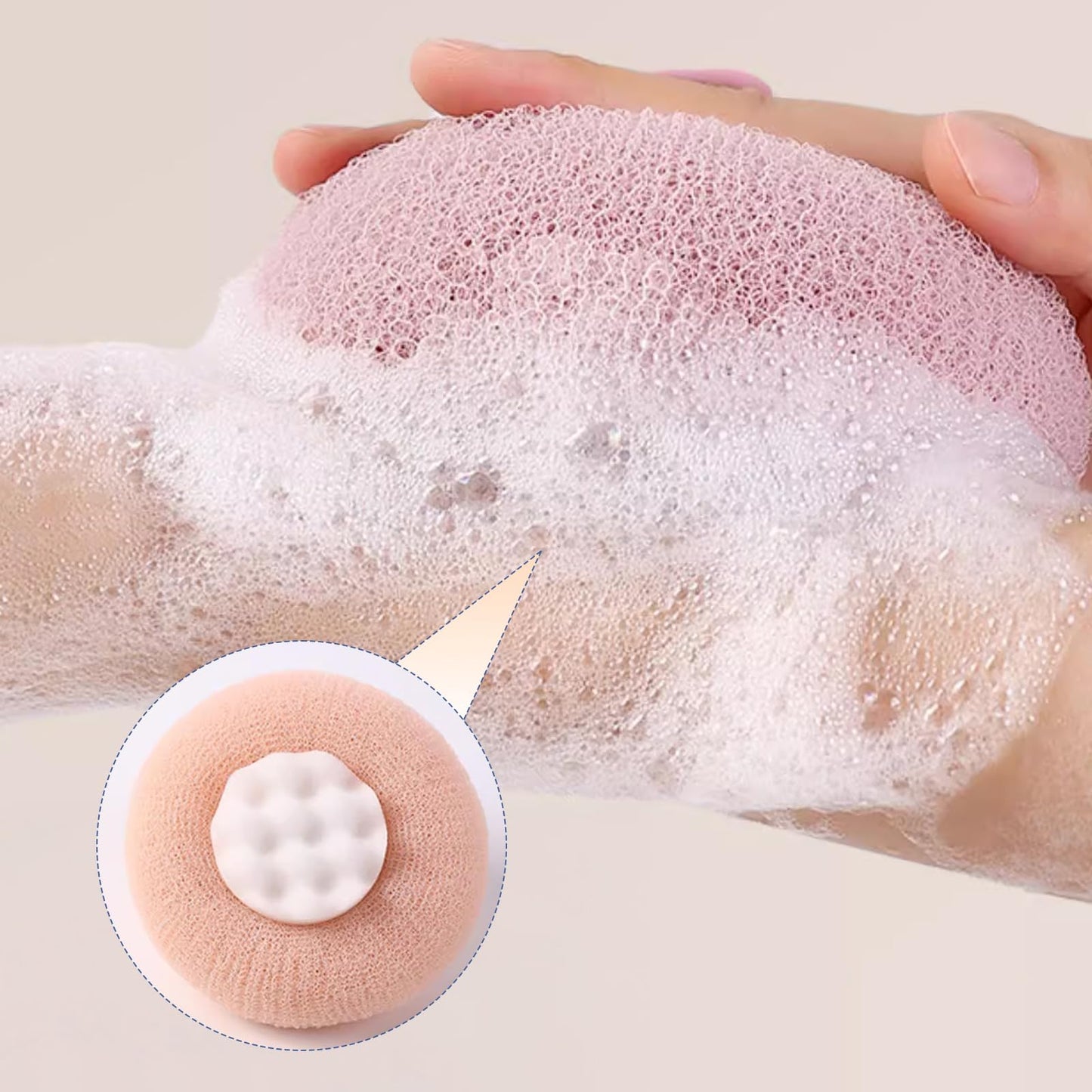 Super Soft Sunflower Suction Cup Bath Ball, 2026 New 2-in-1 Sunflower Bath Ball Exfoliating Bath Sponge Cleaning Brush, Mesh Sponge Pouf Loofah for Women Men Shower (Purple+Green)