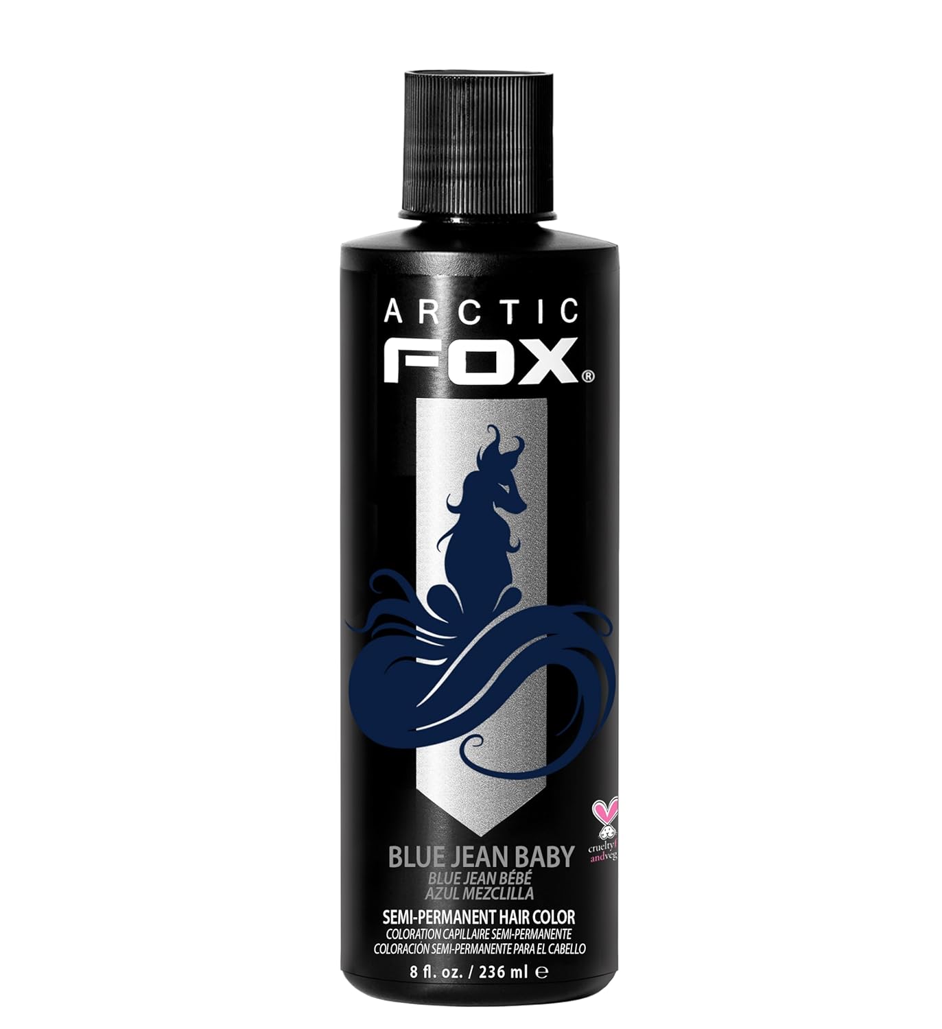 Vegan Semi-Permanent Hair Color Dye - Arctic Fox Blue Jean Baby (8 Fl Oz) | Cruelty-Free Formula