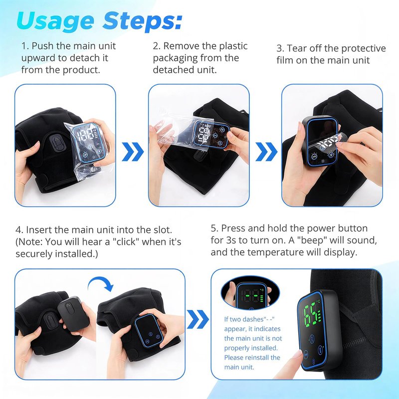 CBDYWVR Triple Method Shoulder Massager, 7 Temperature Levels & 3 Vibration Intensities, APP & Touch Control, 5000mAh Battery Long-Lasting Use, Adjustable Wrap for Shoulder Pain Relief (Black Upgrade)