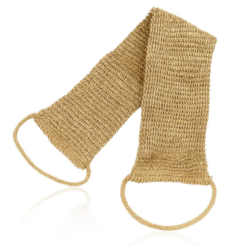Extra Rough Exfoliating Back Scrubber – Natural Jute Body Scrubber for Men, Workers & Athletes, Durable Daily Deep-Cleansing Bath Tool