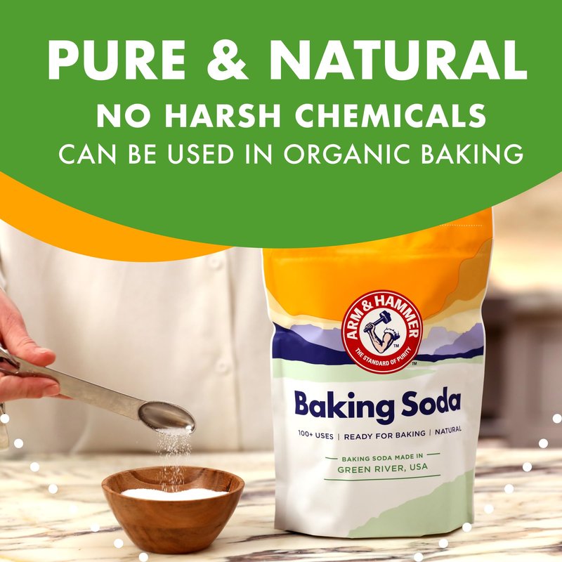ARM & HAMMER Baking Soda, Multi-Purpose 100% Pure Sodium Bicarbonate Powder for Cooking, Baking, Cleaning, Laundry, Deodorizing, DIY & More, 7 Lbs