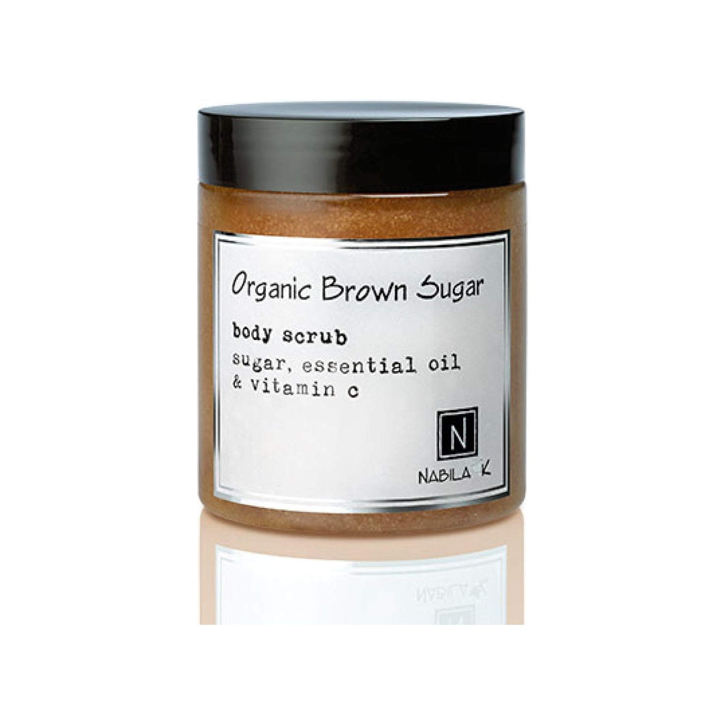 Nabila K Organic Brown Sugar Body Scrub for Women & Men | Sulfate-Free, Cruelty-Free, Natural Exfoliant with Vitamin C | Cane Sugar and Shea Butter | 3 oz