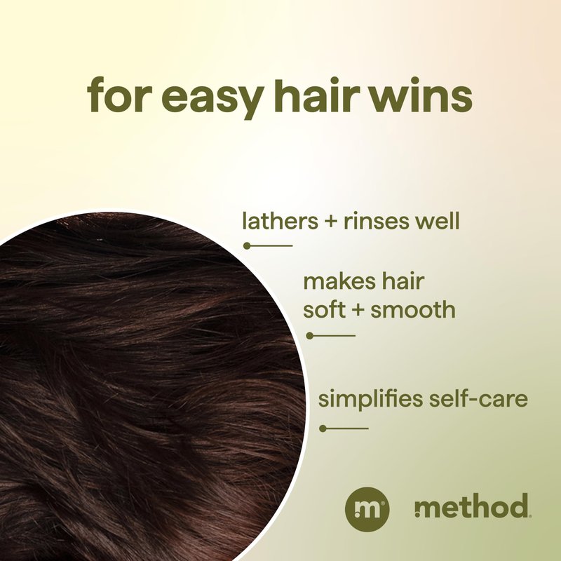 Method Men 2-in-1 Shampoo and Conditioner, Moss + Meadow - Cleans and Conditions with Argan and Jojoba Oil - Made without Parabens - 14 oz