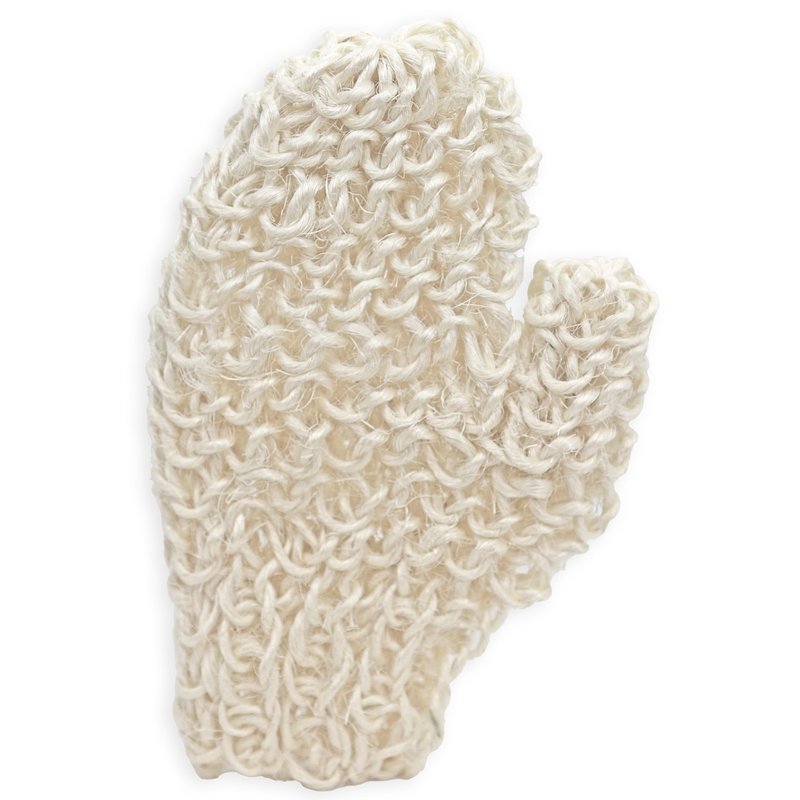 Sisal Body Exfoliator Glove 9", Natural Shower Mitt with Loofah Texture for Deep Cleansing, Dry Brushing, Smooth Skin, Salt, Kusamba by QUR