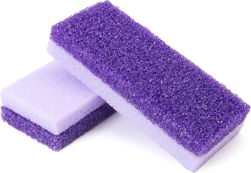 Skiennix Foot Pumice Stone - Double-Sided Callus Remover & Scrubber | 2 Pack in Purple