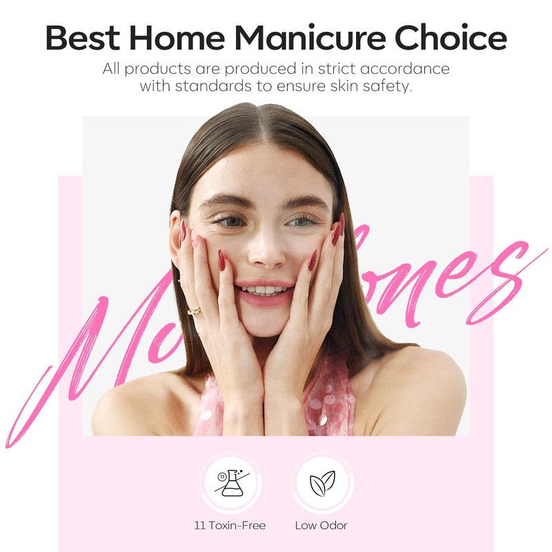 modelones Gel Nail Polish Set, 6 Colors 2026 Mothersday Pastel Nude Pink Milky White French Jelly Gel Polish Pearl Hot Pink Glitter Heart Cat Eye Nail Gel Polish LED DIY Gift with Stickers & Magnet