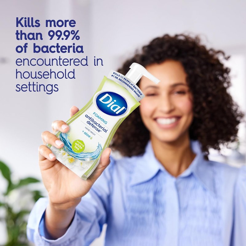 Dial Antibacterial Foaming Hand Wash - Soothing White Tea Scent | 7.5 Fl Oz