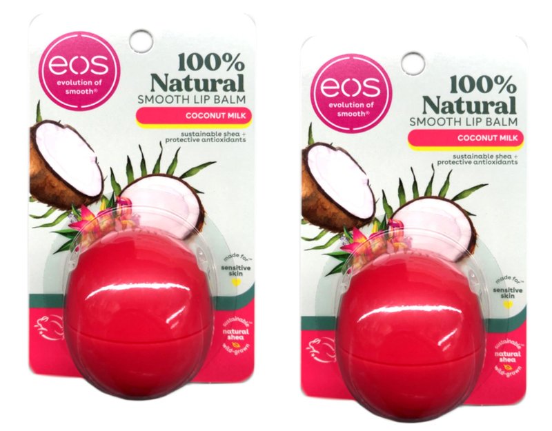 EOS Super Soft Shea Lip Balm, Coconut Milk 0.25 oz (Pack of 2)