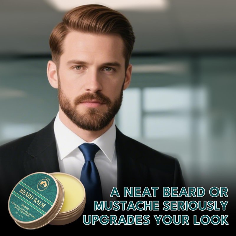 AMSKY Men's Beard Kit with Biotin-Infused Beard Oil and Balm, Complete Men's Care & Grooming Set, Great Value & Thoughtful Gifts for Him, Husband, Boyfriend, Dad