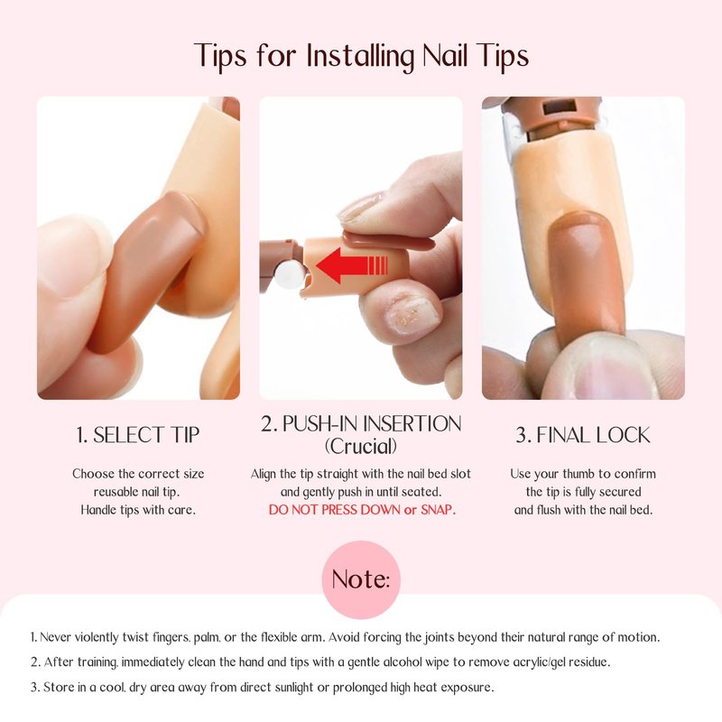 Saviland Practice Hand for Acrylic Nails, Flexible Moveable Fake Hands, Manicure Trainng Hand Nail Kit for Beginners, Movable Nail Maniquin Hand with 200PCS Nail Tips, Nail Glues, Brush and Clipper