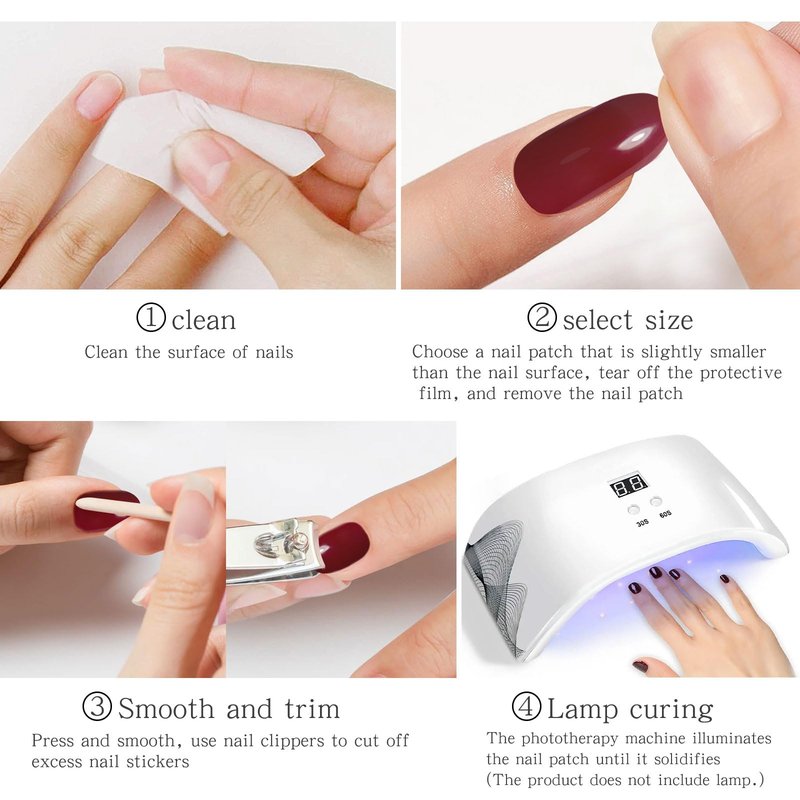 JMEOWIO Gel Nail Stickers Rainbow Glitter Semi Cured Gel Nail Strips Wraps UV/LED Nails Art Design Decoration Accessories