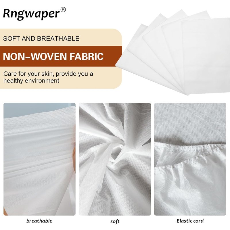 Disposable Fitted Massage Table Sheets - 50PC Elastic Spa Bed Covers | Breathable 36 x 85 Inch