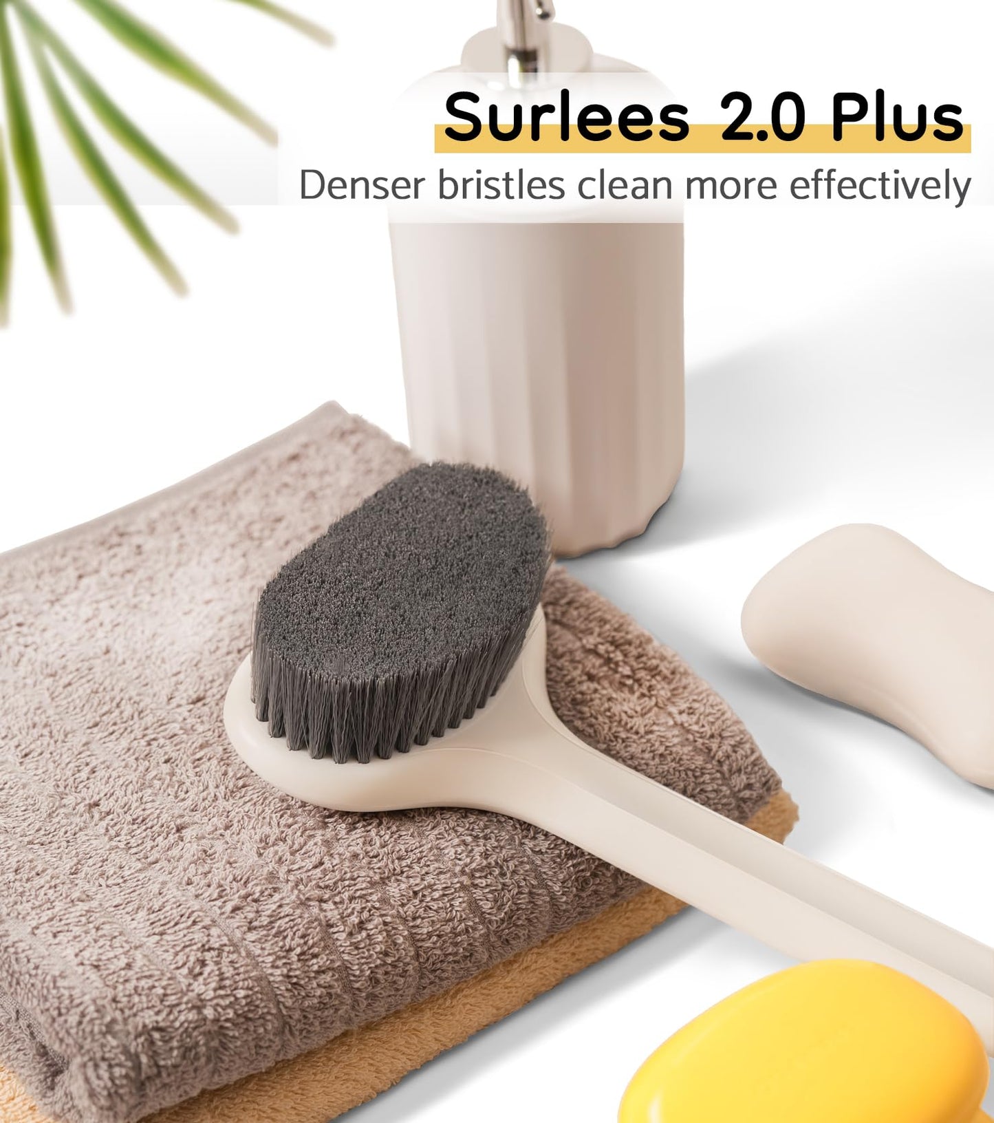 surlees Back Scrubber for Shower, Bath and Body Brush for Elderly, Men and Women, 15 Inch / 38 CM (Blue, Scrub Force 4)
