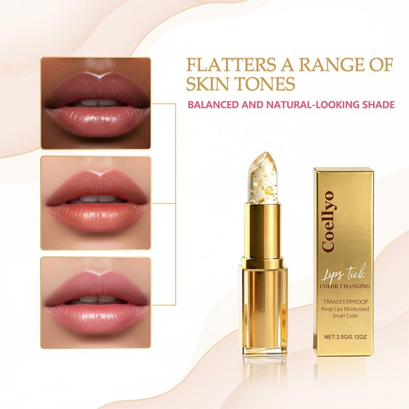 Coellyo True pH Adjusting Lipstick for Mature Women, Clear pH Lip Stick Changes to Natural Pink Tint, Deeply Hydrating Transfer Proof Long Lasting, Personalized Lip Tint for Older Women