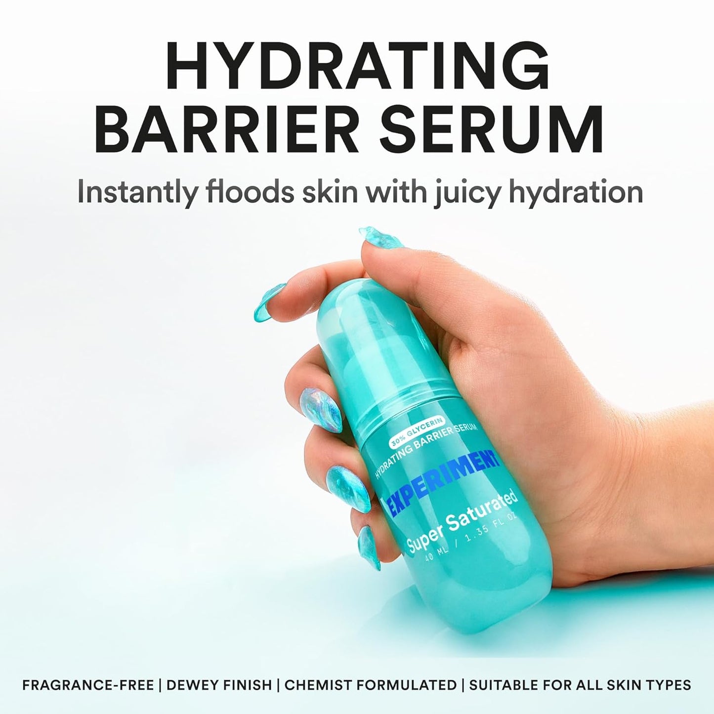 Ultra Hydrating Barrier Serum - 30% Glycerin & Polyglutamic Acid for Plump, Dewy Skin | 1.35 FL OZ