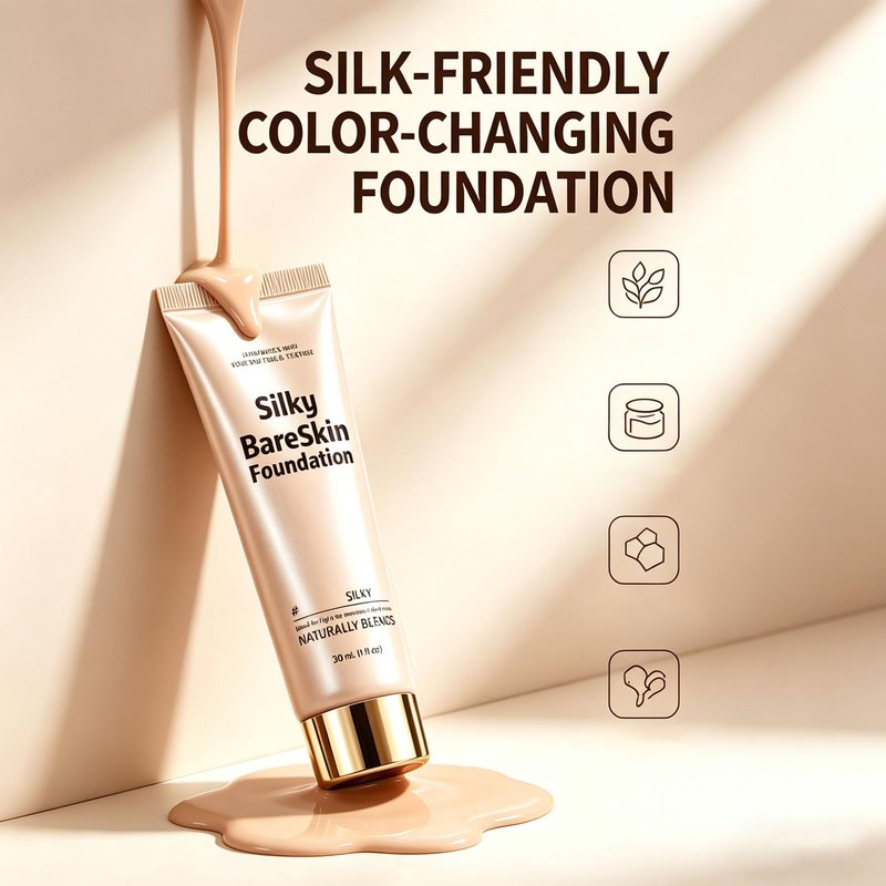 Color Changing Foundation, Hydrating Foundation for Mature Skin, Soft Texture Makeup Base, Breathable All-Day Wear for Natural Complexion