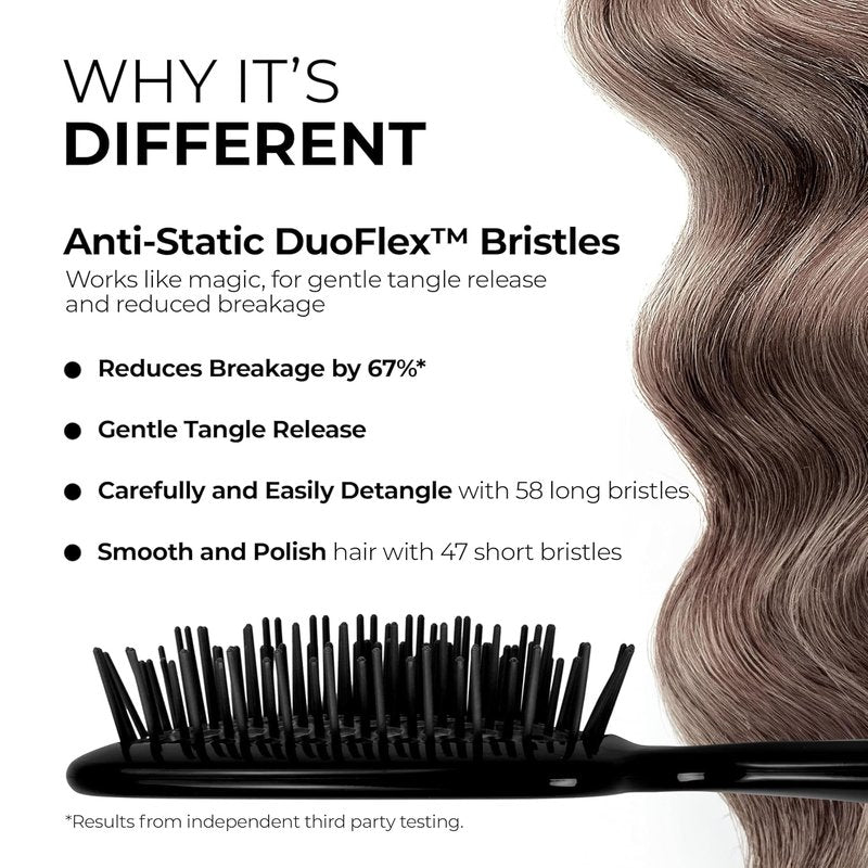 FHI Heat Detangling Brush - Pain-Free Brushing for All Hair Types | Durable Anti-Static Bristles, Lightweight Handle