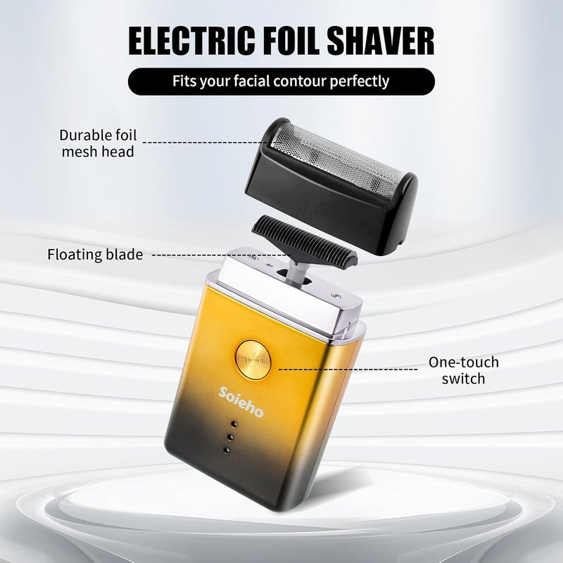 Skiennix Hair Clipper Set - Cordless Electric Hair Clipper with T-Shaped Beard Trimmer & Nose Hair Trimmer
