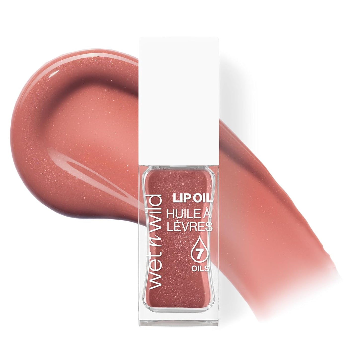 Wet n Wild Lip Oil - Hydrating, Non-Sticky Formula with 7 Conditioning Oils | Vegan & Cruelty-Free - Cocoa Rose