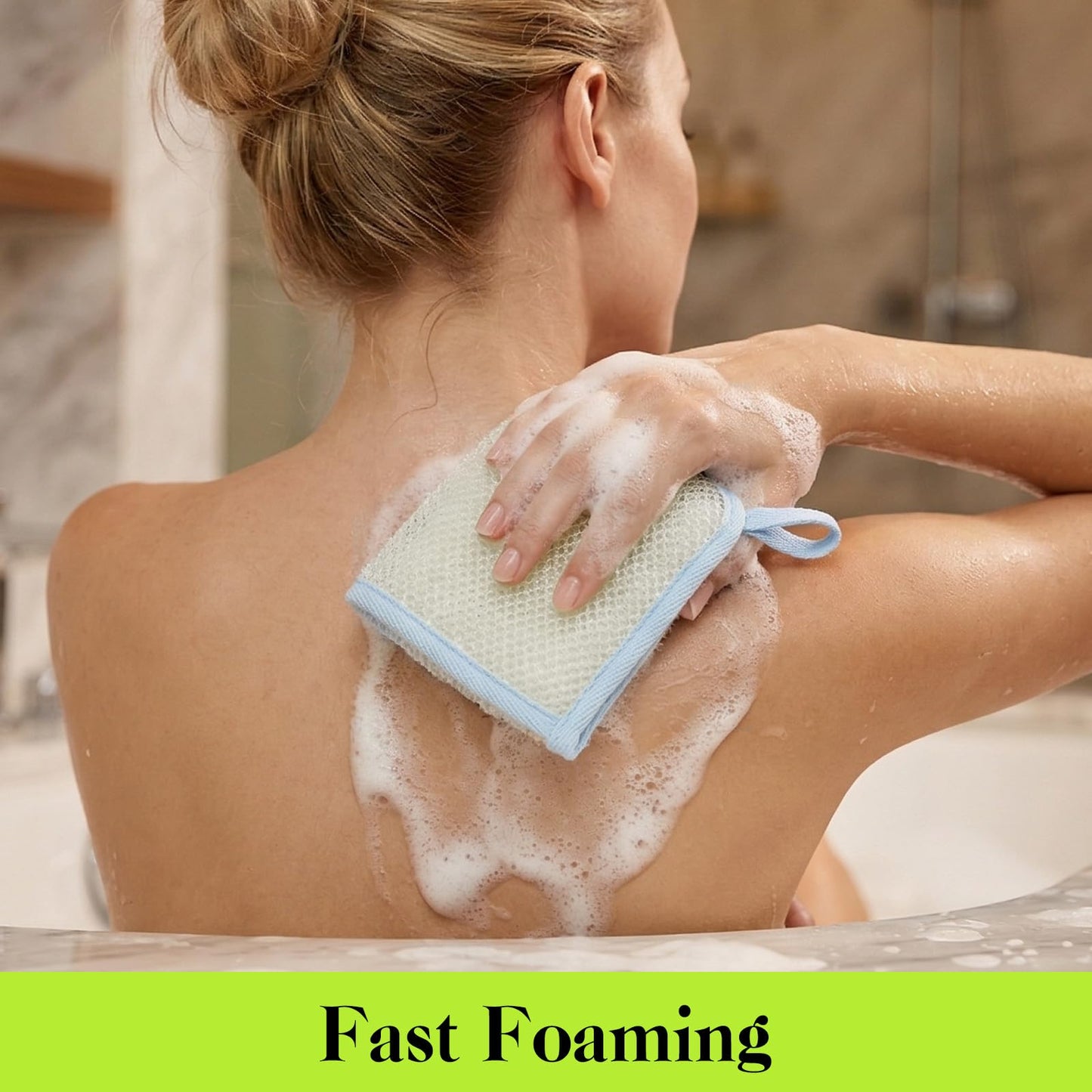 4 PCS Exfoliating Washcloths, Bath Scrub Cloths Net Wash Towels, Exfoliate Bath Towel Cloths for Women Man Deep Cleaning Face Body