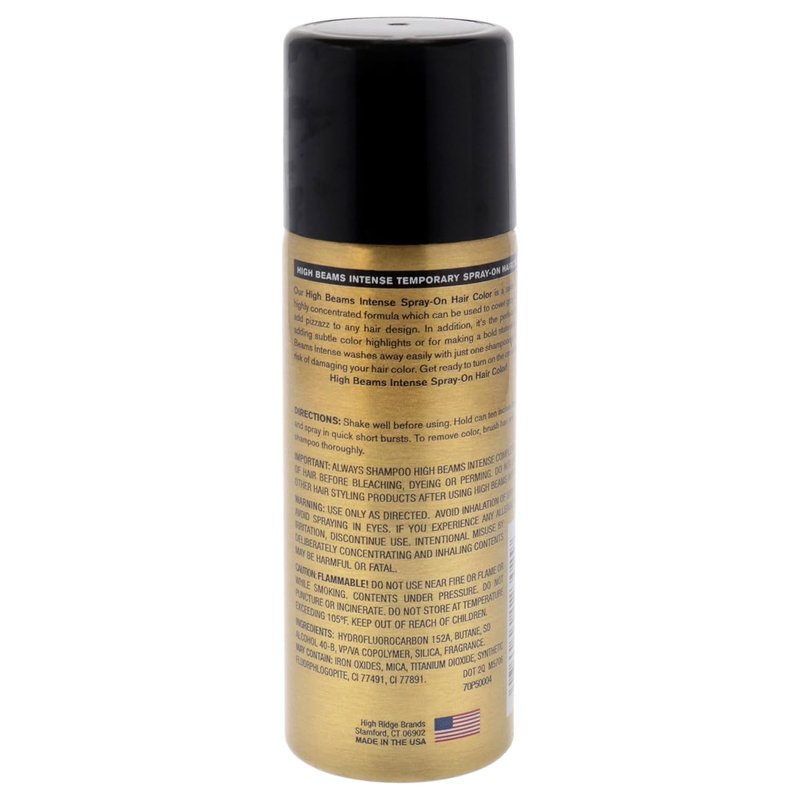 Salon Grafix High Beams Intense Temporary Hair Color Spray - Black - 2.7 oz for Unisex