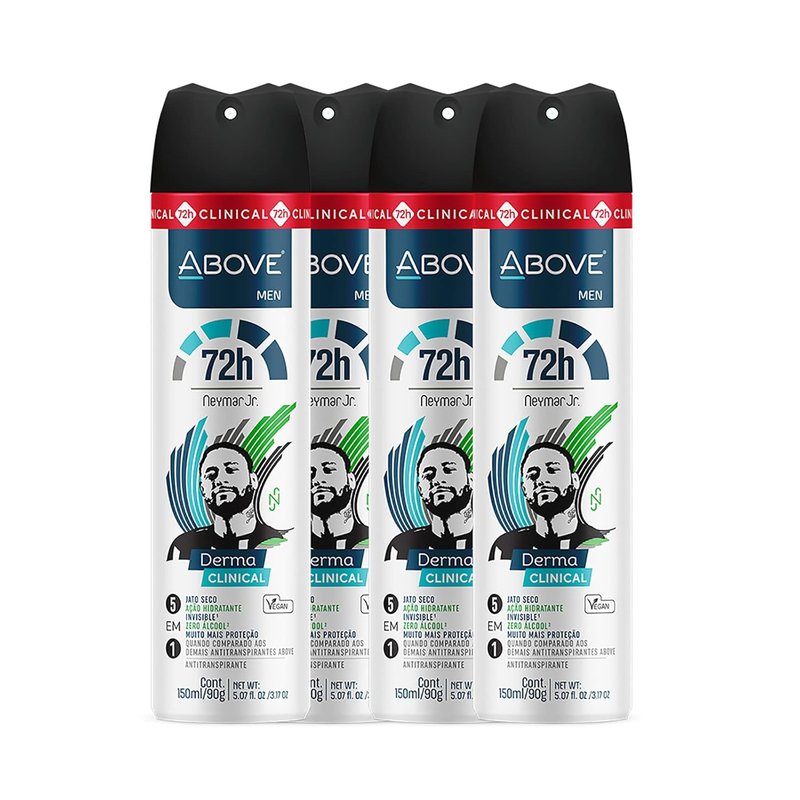 ABOVE Clinical Antiperspirant Deodorant for Men | 72-Hour Protection with Tea Tree Oil - 3.17 oz, Stain-Free Dry Spray