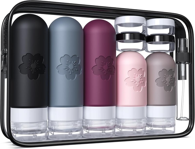 Skiennix 20-Pack Travel Bottles - Silicone TSA Approved Leak-Proof Toiletry Containers